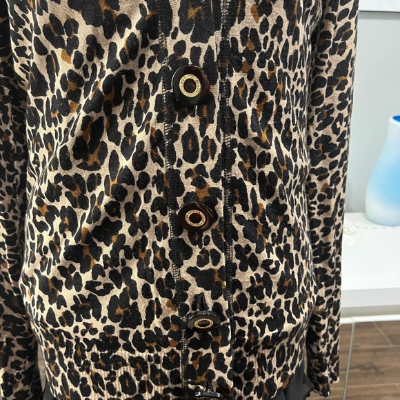 Tory Burch Animal Print Cardigan - Picture 1 of 8